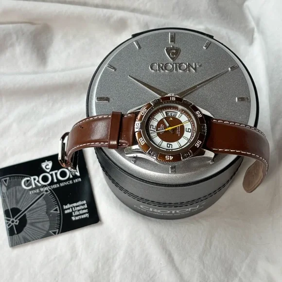 Croton Men's Watch Aquamatic CA301172 New Battery installed Works Great! - Picture 11 of 14